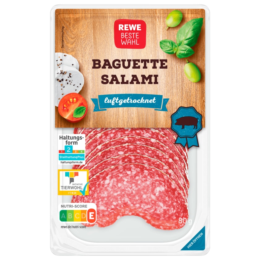 REWE Beste Wahl Baguette Salami luftgetrocknet 80g